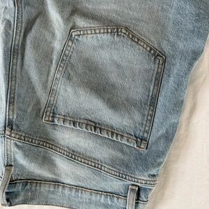 Garage Light Blue Denim Jean shorts with Contrast Stitching